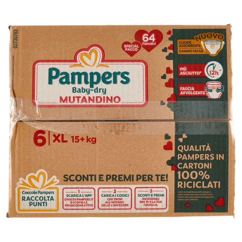 Pampers Baby Dry Mutandino XL 64 pz